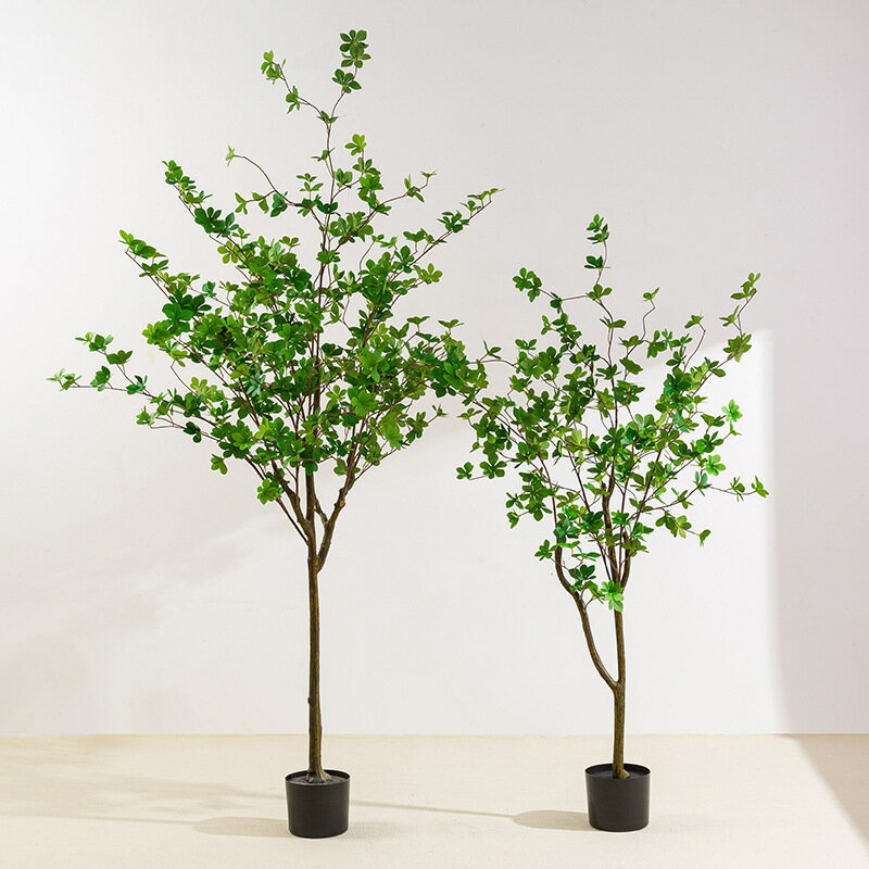 模擬綠植 發財樹 仿真植物 盆栽 盆景模擬綠植日本吊鐘樹盆栽大型落地家居裝飾植物擺件模擬吊鐘假樹