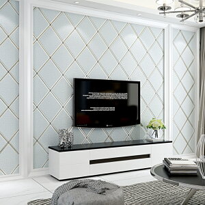帕力美現代簡約無紡布壁紙臥室3D立體歐式墻紙客廳電視背景墻壁紙