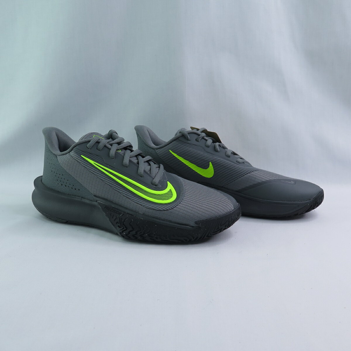 NIKE HJ9153004 Precision 7 男籃球鞋 緩震 抓地 煙灰黑 大尺碼【iSport愛運動】