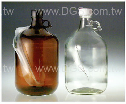 《Qorpak》玻璃細口 瓶 附提把 Safety Coated Rounds Jugs Bottle
