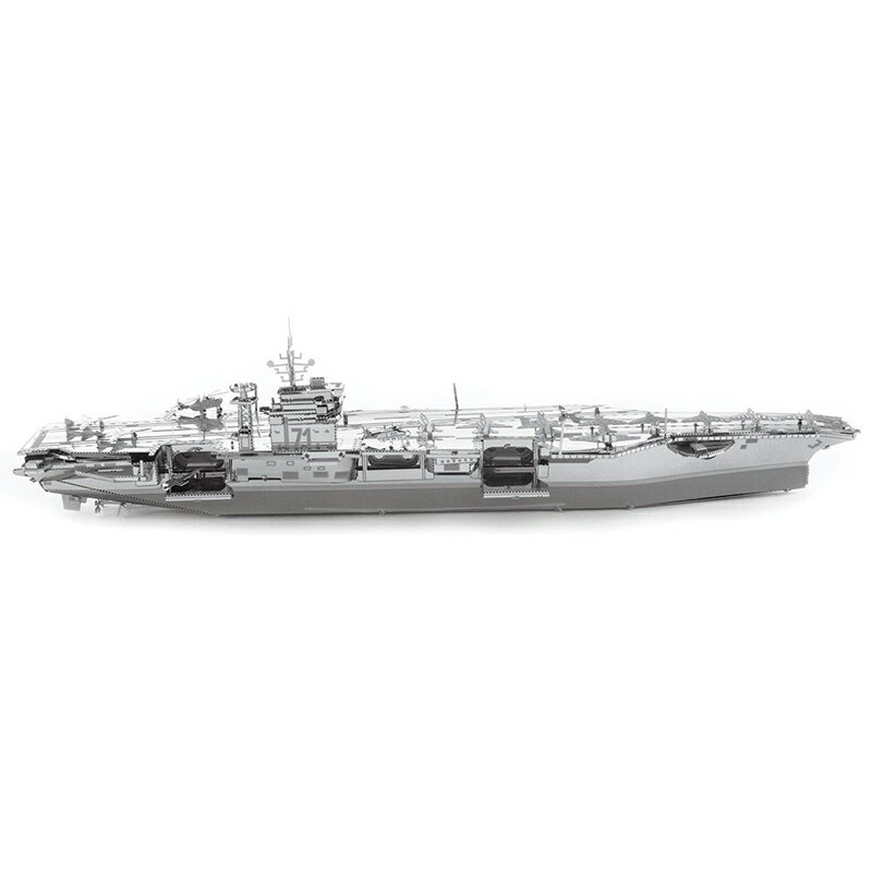 金屬拼圖DIY拼裝模型免膠3D軍事模玩 羅斯福號航母 1