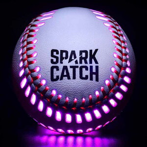SPARK CATCH 發光棒球 與MLB棒球相同重量，大小和真皮 藍/綠/紅/紫 [2美國直購]