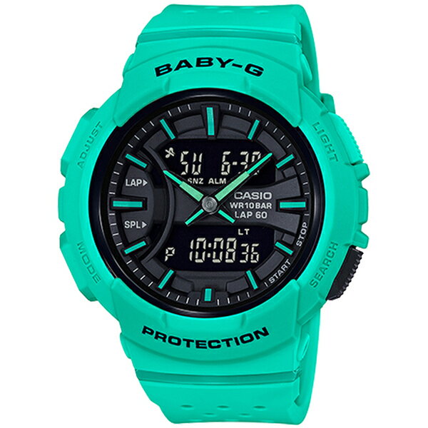 CASIO 卡西歐 BABY-G慢跑運動計時腕錶(BGA-240-3ADR)-42mm【刷卡回饋 分期0利率】【APP下單22%點數回饋】