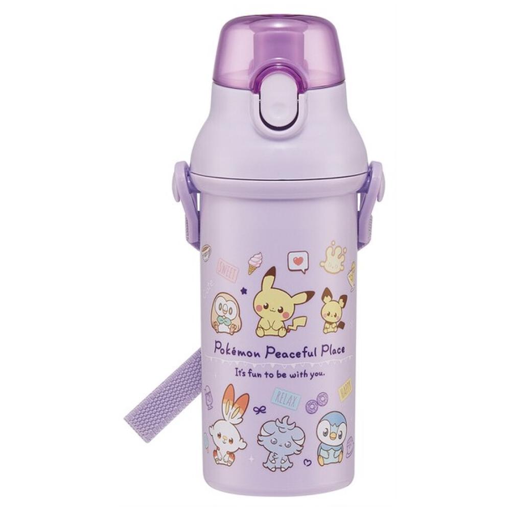 【震撼精品百貨】神奇寶貝 Pokemon~Pokemon GO精靈寶可夢 抑菌塑膠彈蓋直飲水壺480ML-紫*66510