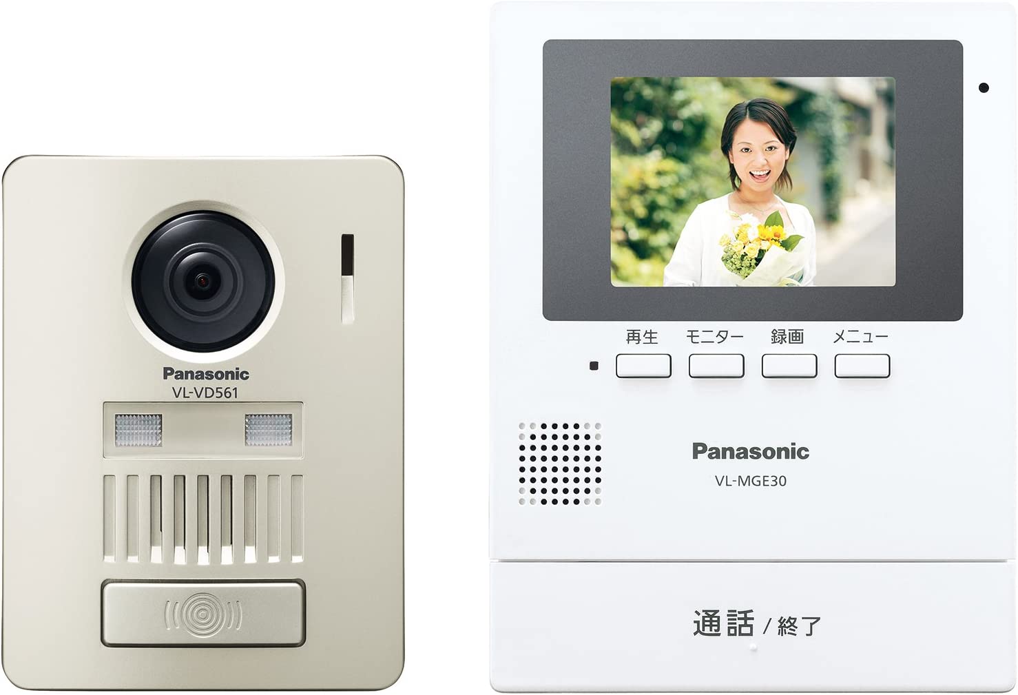 【日本代購】Panasonic 松下 無線免安裝 門鈴 對講機 防盜 錄影 (3.5吋螢幕) VL-MGE30