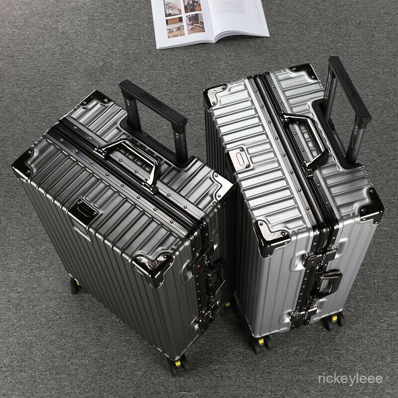 免運 行李箱 大容量鋁框拉桿箱 全鋁航空20吋登機箱 28吋超大容量行李箱 高顏值鋁框行李箱 加厚皮箱旅行箱密碼箱