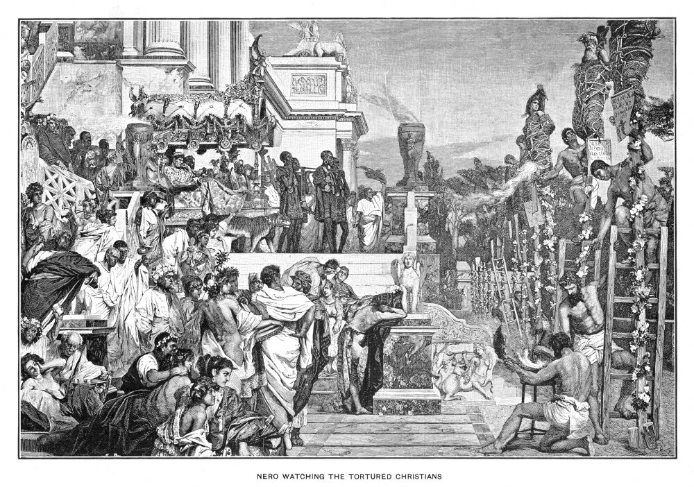 Posterazzi: Nero (37-68 AD) Nemperor Of Rome 54-68 AD Nero Watching The ...