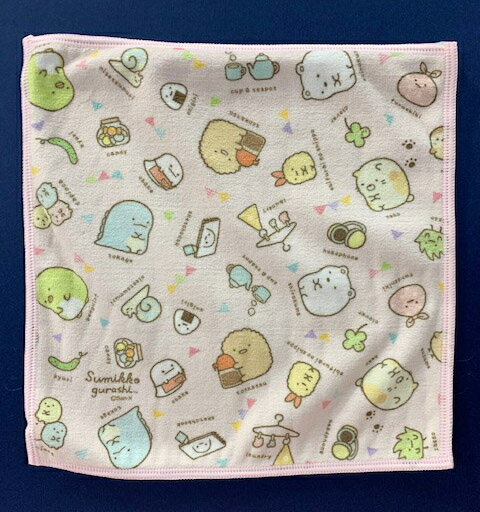 【震撼精品百貨】角落生物 Sumikko Gurashi SAN-X 方巾/手帕-粉#40183 震撼日式精品百貨