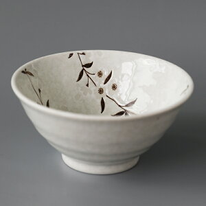 日本進口陶瓷器米飯碗日式餐具櫻花和風釉下彩家用5英寸小碗