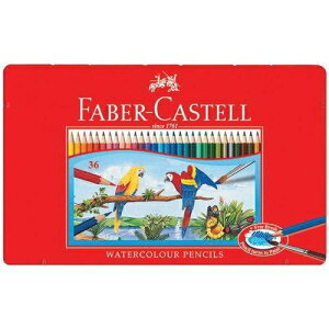 Faber-Castell水性色鉛筆紅色精緻鐵盒裝36色組*115937