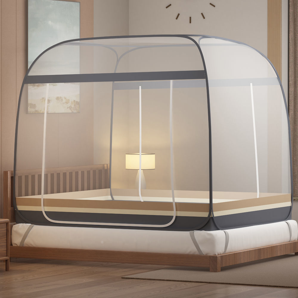 蚊帳蒙古包免安裝家用1.5米雙人床1.8m宿舍單人0.9M有底拉鏈蚊帳