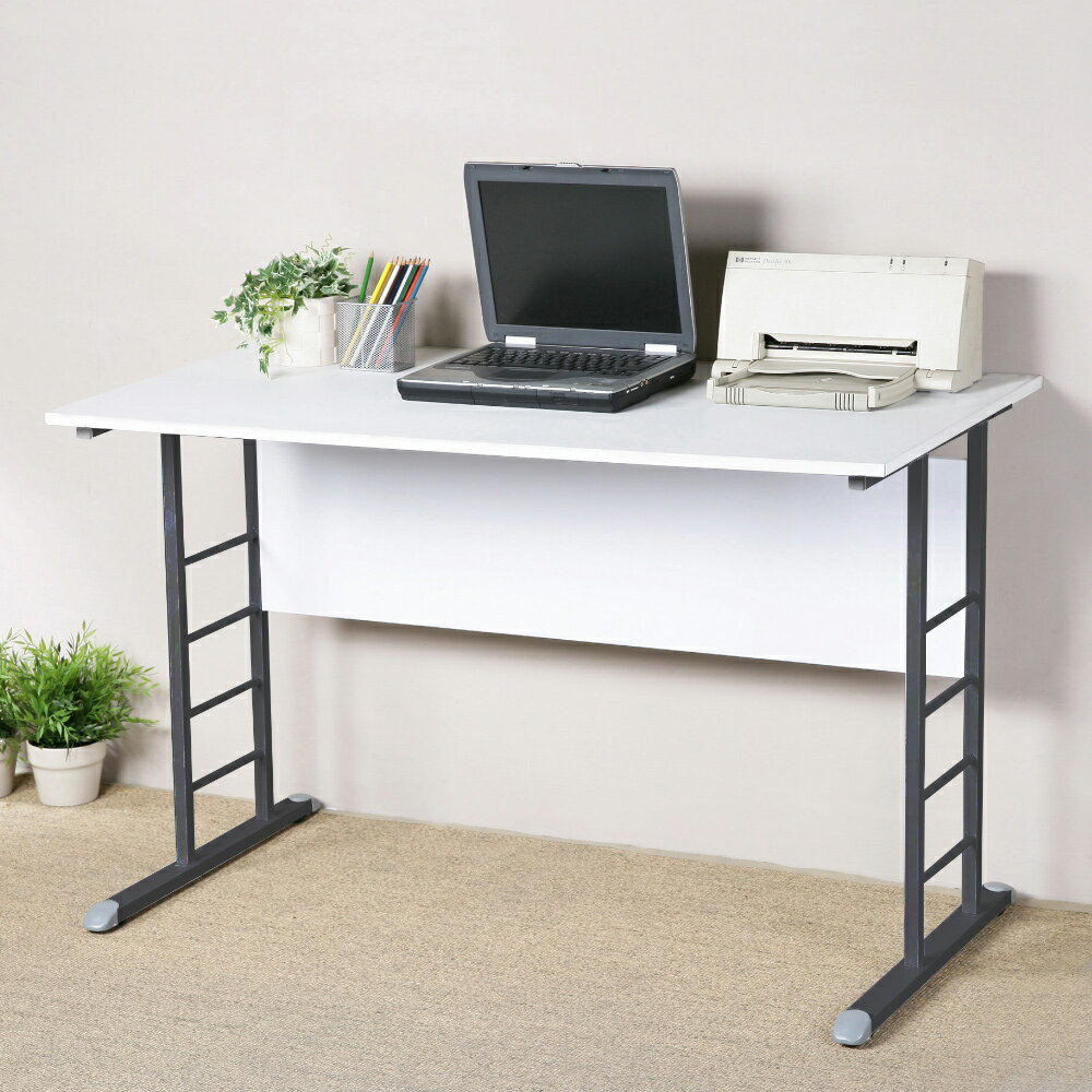 馬克120cm書桌-白色加厚桌面❘電腦桌/書桌/工作桌/辦公桌【YoStyle】
