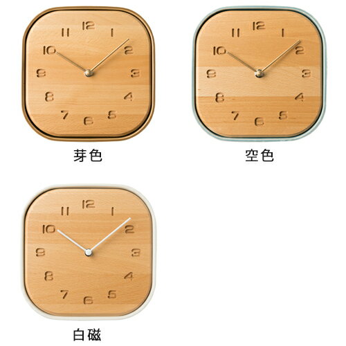 (免運) 日本製 CHAMBRE TOUKI CLOCK 美濃燒 陶瓷框 時鐘 掛鐘 天然木 木紋 掛置兩用 北歐風 日本代購