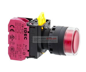 正品IDEC和泉紅綠黃色帶燈按鈕開關YW1L-YW-DE-E10-E01 24V一220V