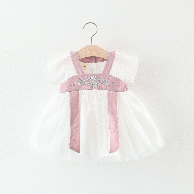 寶寶中式裙子夏裝女童2019新款1-3歲幼兒民族風連衣裙2嬰兒公主裙