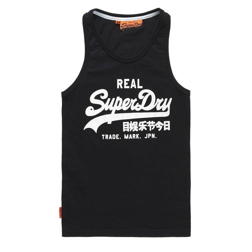 跩狗嚴選 ®正品 極度乾燥 Superdry Logo Vest 背心 上衣 黑色 純棉 土耳其製 運動 無袖