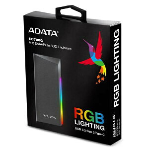 【含稅公司貨】ADATA威剛 EC700G M.2 PCIe/SATA SSD RGB炫光固態硬碟外接硬碟盒 現貨