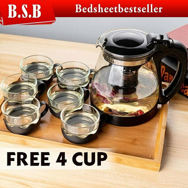 （咖啡用品與配件）B.s.b 1.5L 玻璃茶壺咖啡機 4 杯