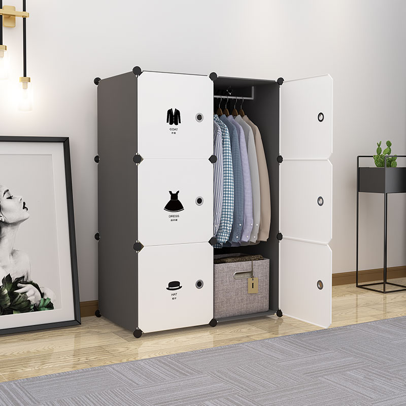 衣柜家用臥室小戶型簡易布衣櫥經濟型出租房儲物收納柜子簡約現代