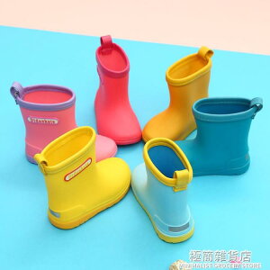 日本兒童雨鞋幼兒園女童水鞋小孩寶寶防滑防護膠鞋小學生男童雨靴