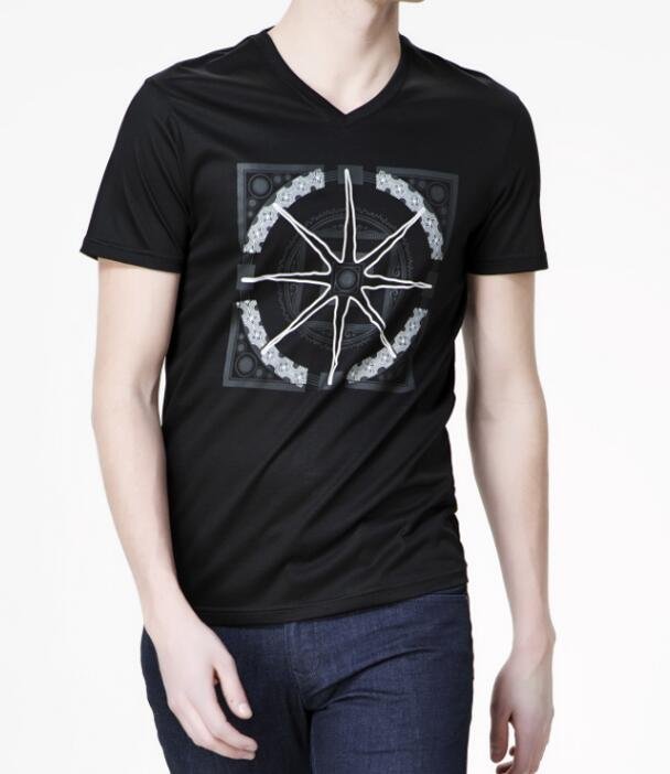 FINDSENSE MD 韓國 男 街頭 時尚 潮 特色星型圖案 短袖T恤 特色T恤 圖案T