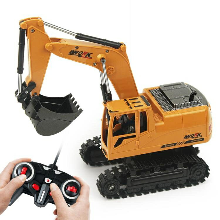 遙控挖掘機模型仿真大號合金挖土鉤機工程充電動兒童男孩玩具汽車