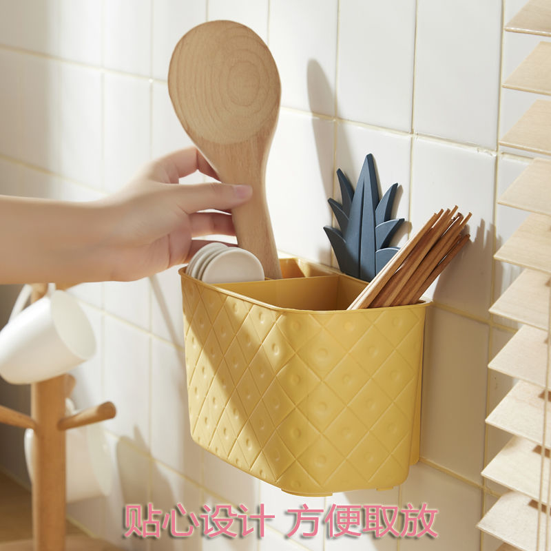筷子簍分格創意家用壁掛廚房筷筒瀝水防黴多功能餐具收納盒筷子籠
