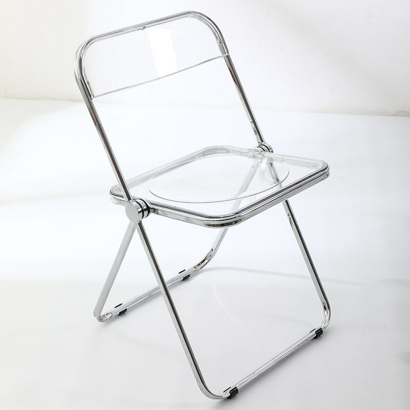 透明椅子亞克力時尚網紅服裝店拍照椅簡約家用ins餐椅凳子折疊椅