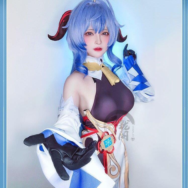 原神cos甘雨原神遊戲同款cosplay服裝女全套甘雨cos服裝假髮