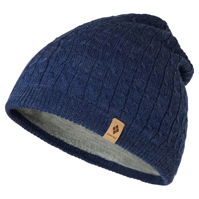 ├登山樂┤日本 mont-bell Climapro Watch Cap 登山防風透氣羊毛混紡 保暖帽 # 1118899NV 海軍藍