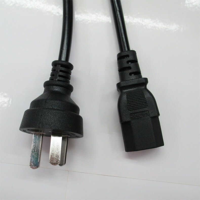 臺式機電腦電源線三孔顯示器列印機投影儀主機電飯鍋電線插頭純銅
