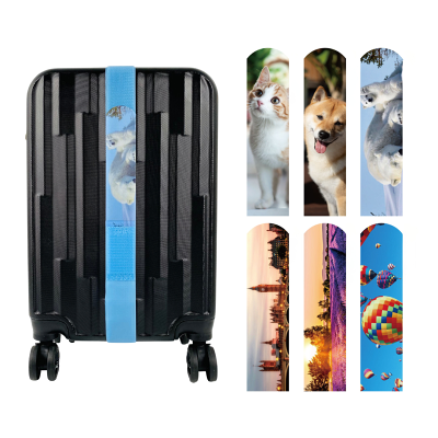 第2件半價【圖案顏色自由搭配】可收納式行李帶(1入裝)動物、風景、美食 行李帶/行李綁帶/行李束帶/行李箱綁帶/魔鬼氈/外送員必備 DCAC0003