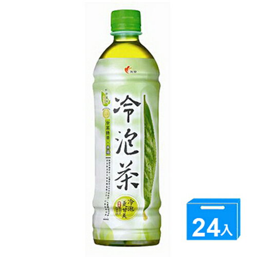 光泉冷泡茶-冷萃綠茶(無糖)585ml*24入/箱【愛買】