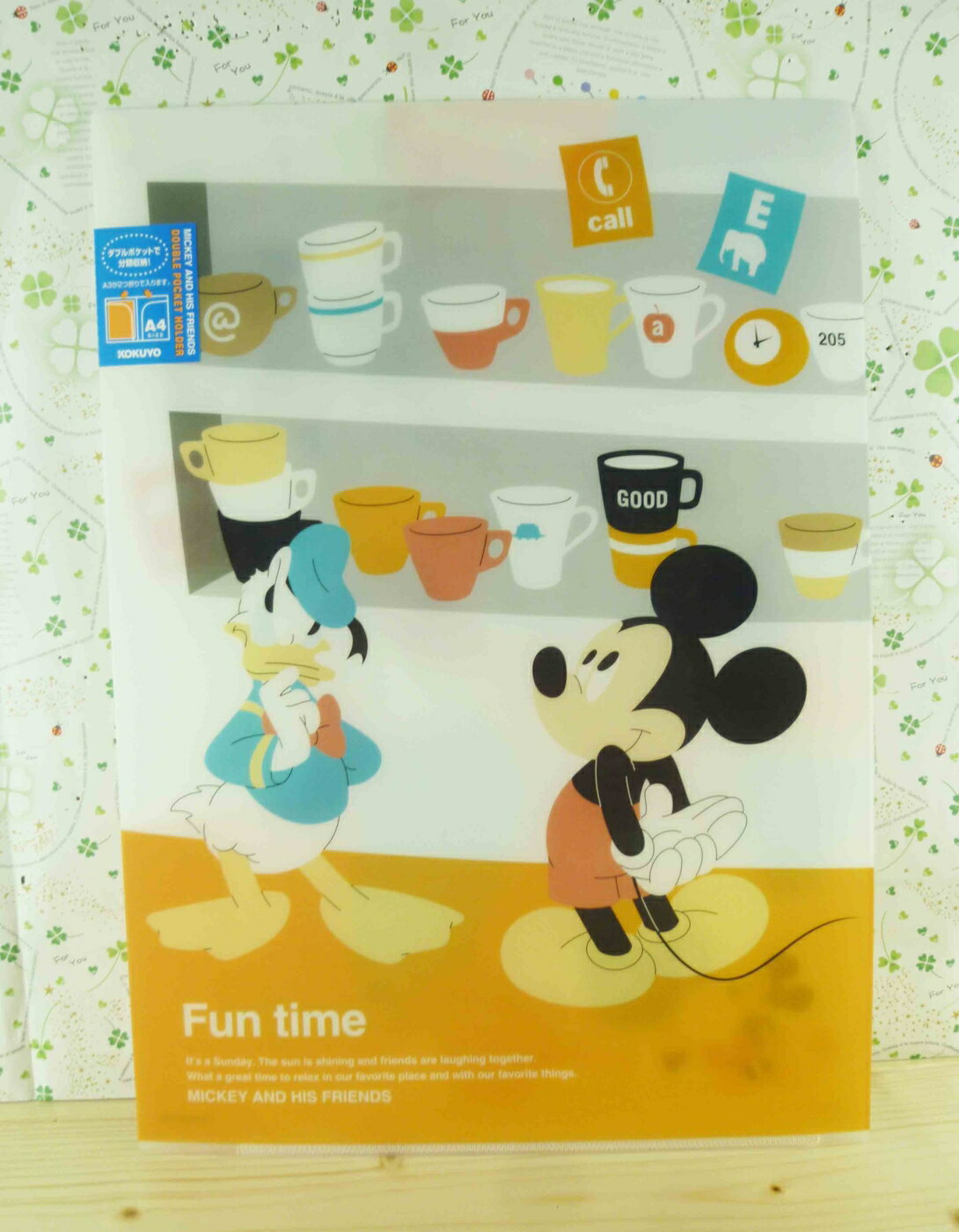 【震撼精品百貨】Micky Mouse 米奇/米妮 分類掀開夾-Fun Time 震撼日式精品百貨