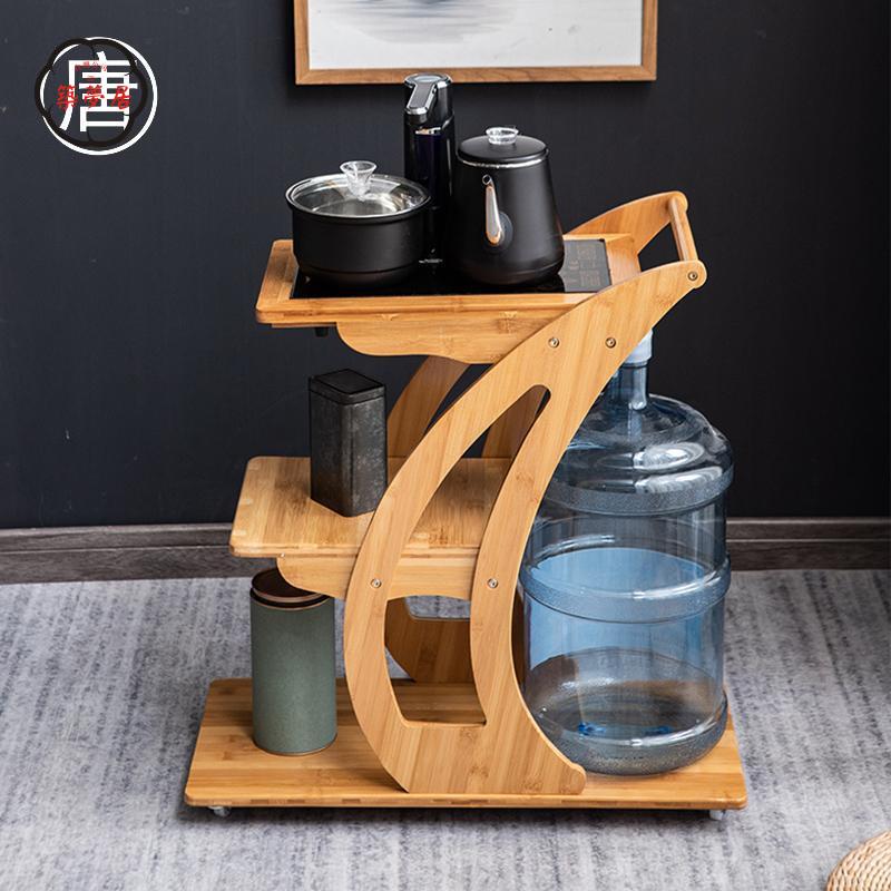 免運 可開發票 茶車 茶水櫃 茶桌 茶臺 移動茶車家用小茶臺全自動多功能茶水櫃茶水架邊櫃燒水泡茶臺茶具全館折扣 特價/店長優選 工廠現貨 m5425