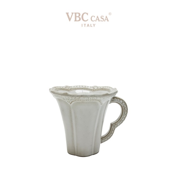 義大利VBC casa 蕾絲系列 300 ml 馬克杯  米白色