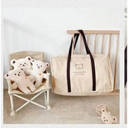 韓國Ins新款小熊棉被收納袋 大容量收納袋 外出收納行李袋 寶寶衣物收納袋 幼稚園棉被收納袋 4