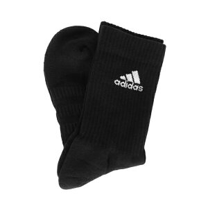 Adidas Cush Crw 1pp [DZ9360] 男 中筒襪 足弓支撐 全腳掌 加厚 黑 1雙入