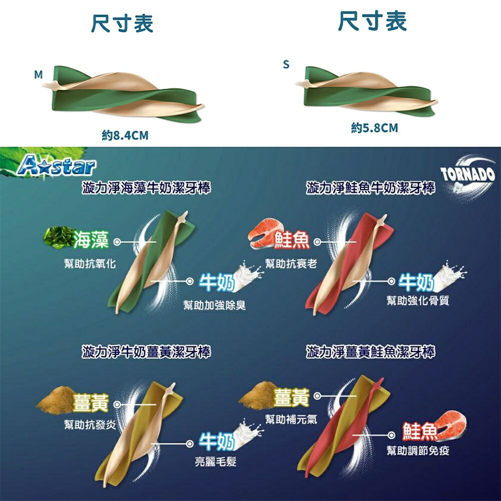 🔥超殺買就送零食🔥A star 漩力淨 潔牙骨 袋裝240g/桶裝810g  多效螺旋 寵物潔牙骨 狗狗潔牙棒 機能潔牙骨 1