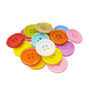 彩色圓形鈕扣 DIY拼布塑膠扣固定扣 手工藝材料DIY鈕扣