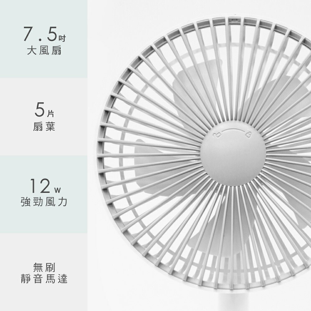 【KINYO】USB靜音充電桌立風扇 (UF) USB充電 三檔風速 ｜露營用 一年保固 4