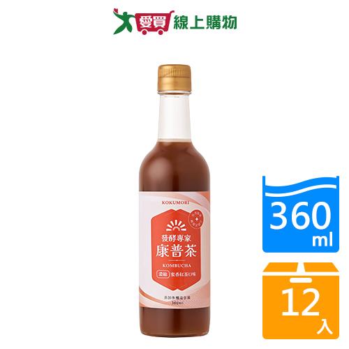 榖盛康普茶蜜香紅茶口味360mlx12入/箱【愛買】