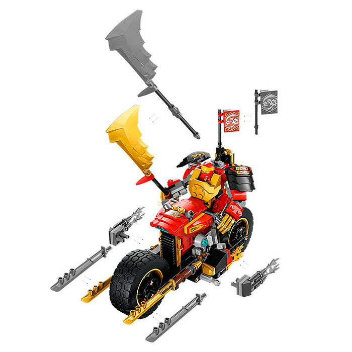 LEGO 樂高NINJAGO 旋風忍者系列71783 赤地的機械人騎士進化版【鯊玩具