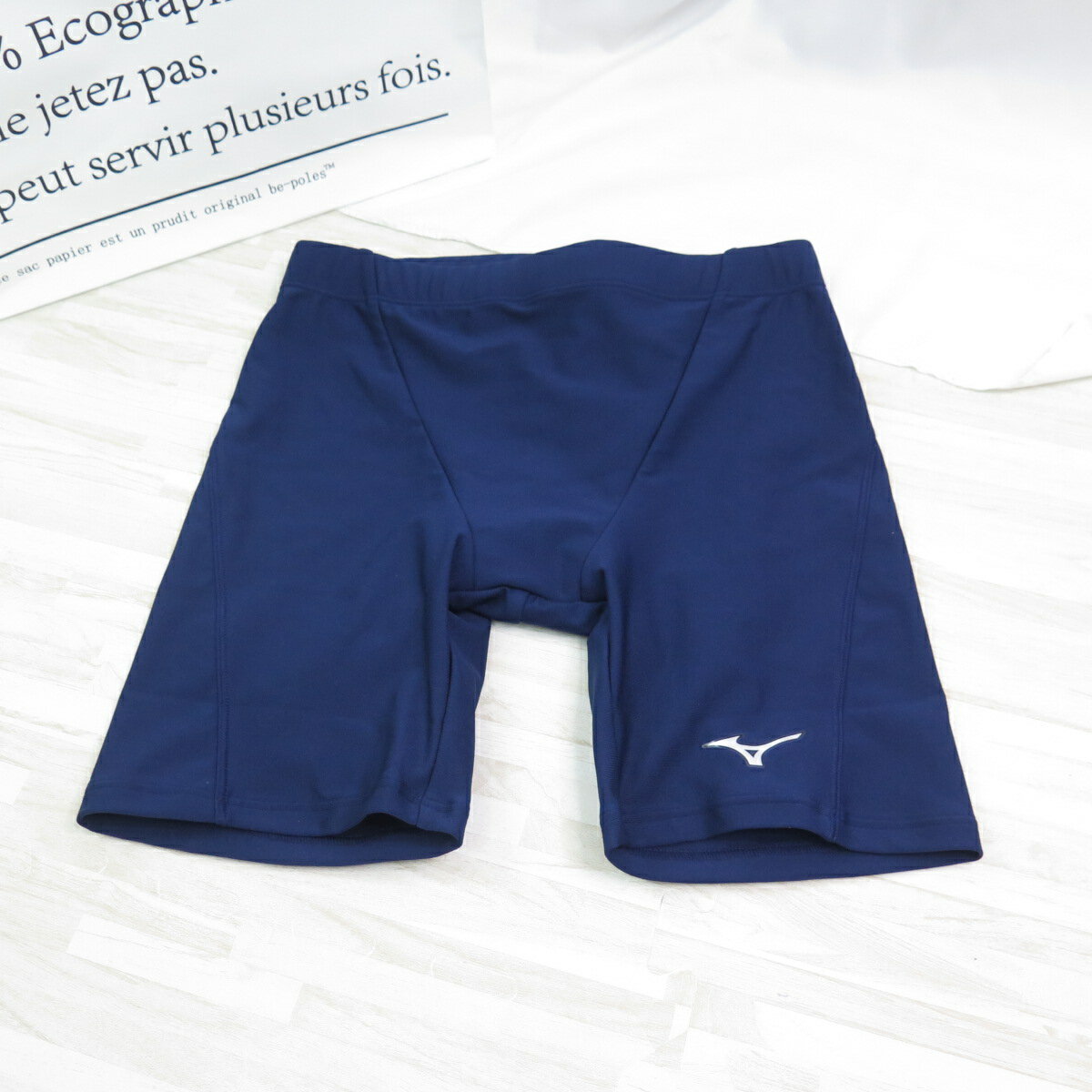 MIZUNO 男款 BASIC 四角泳褲 素色泳褲 N2MB1A01- 藍色 黑色【iSport愛運動】