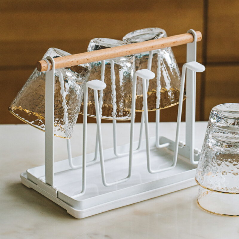 愛加家居杯架水杯收納架家用收玻璃杯創意瀝水杯架托盤置物架