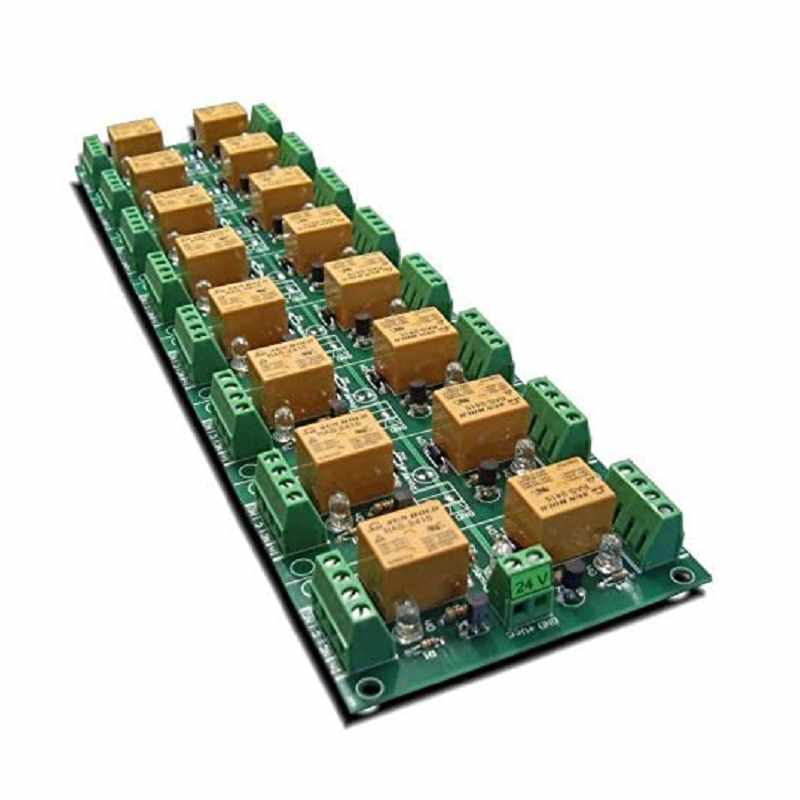 Denkovi 16通道繼電器板/卡(10A) 24V 用於Arduino Raspberry PI PIC AVR ARM [2美國直購]