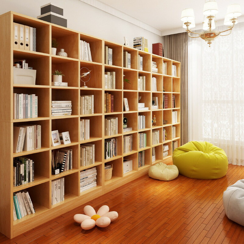 書架 書櫃 書桌 書架落地客廳置物架靠墻家用格子收納櫃子儲物架書房圖書館書櫃