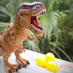 噴霧霸王龍下蛋恐龍玩兒童聲光投影趣智玩具仿真模型玩具熱賣