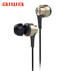 aiwa 入耳式耳機麥克風-金(EW101GN)