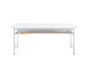 【鑫蘭家具】淺灰色檯面折合桌W180*D60cm 會議桌 洽談桌 書桌 工作桌 閱讀桌